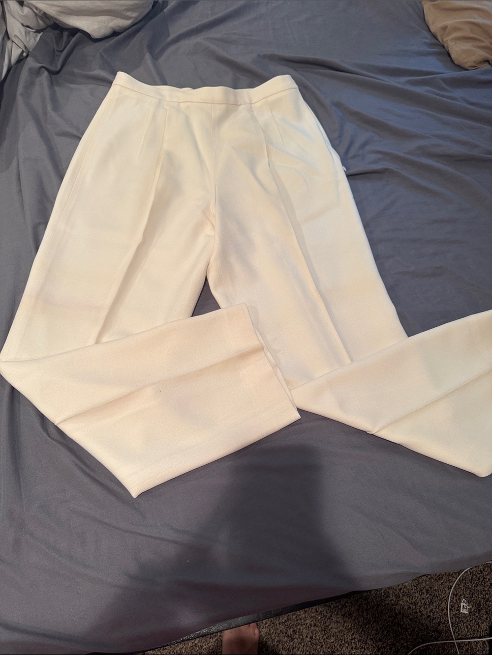 Gant Cream High-Waist Tailored Pants